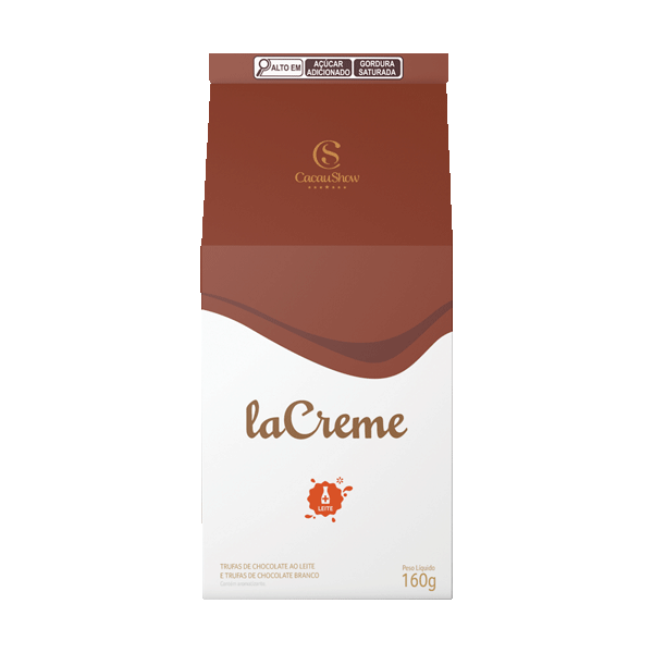 Caixa de Trufas laCreme ao Leite e Branco 160g
