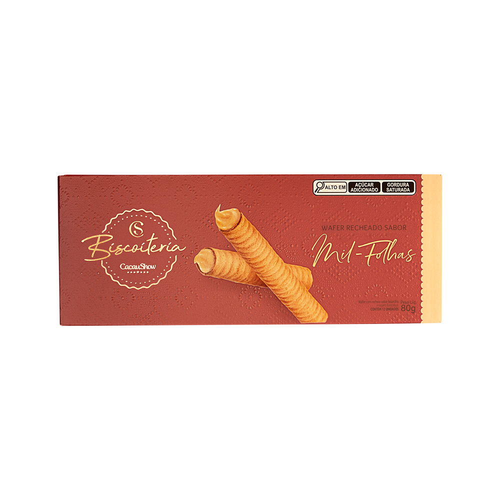 Wafer Biscoiteria Mil-Folhas 80g