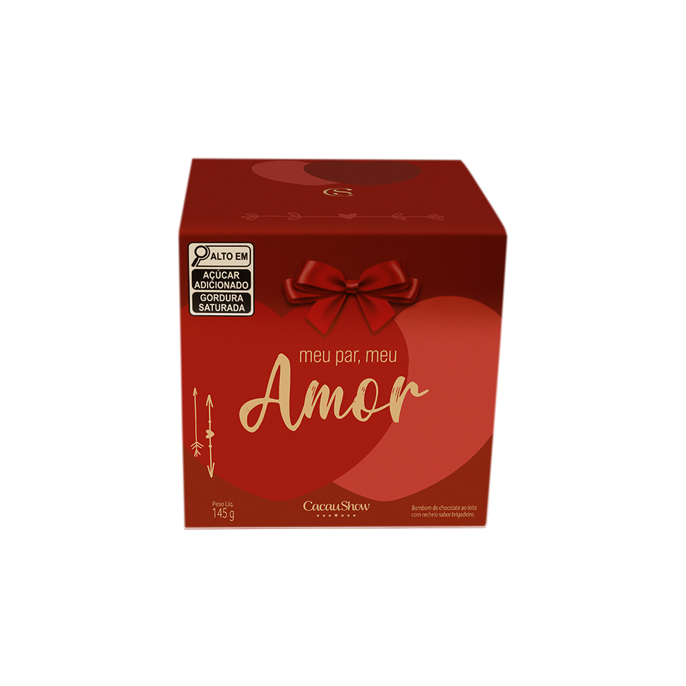 Cubo com Bombons de Chocolate ao Leite Amor 145g