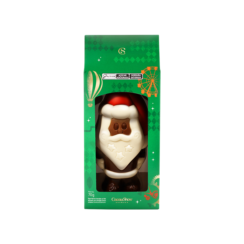 Papai Noel Cacau Magia de Chocolate ao Leite 70g