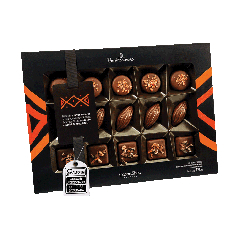 Caixa de Bombom Bendito Cacao 170g