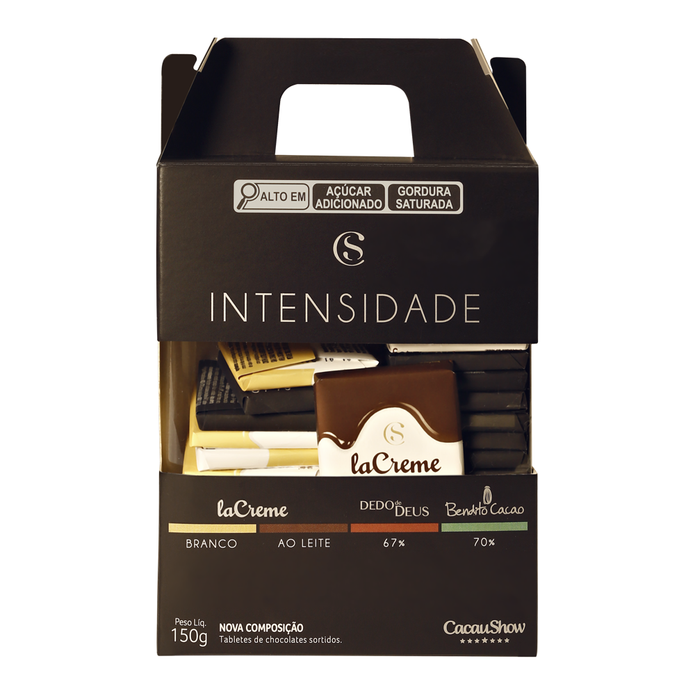 Caixa de Tabletes de Chocolate Intensidade 150g