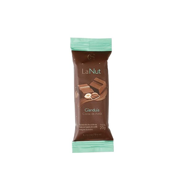 Tablete LaNut de Chocolate ao Leite e Avelã 20g