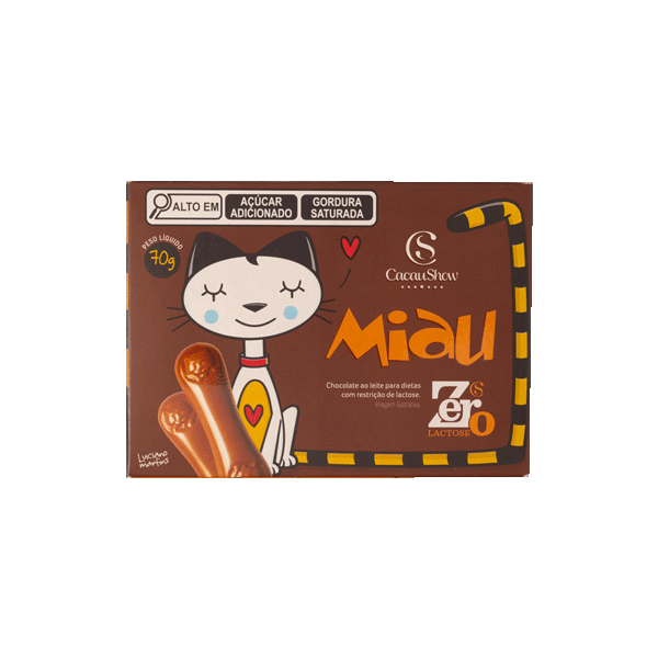 Tablete Miau ao Leite Zero Lactose 70g
