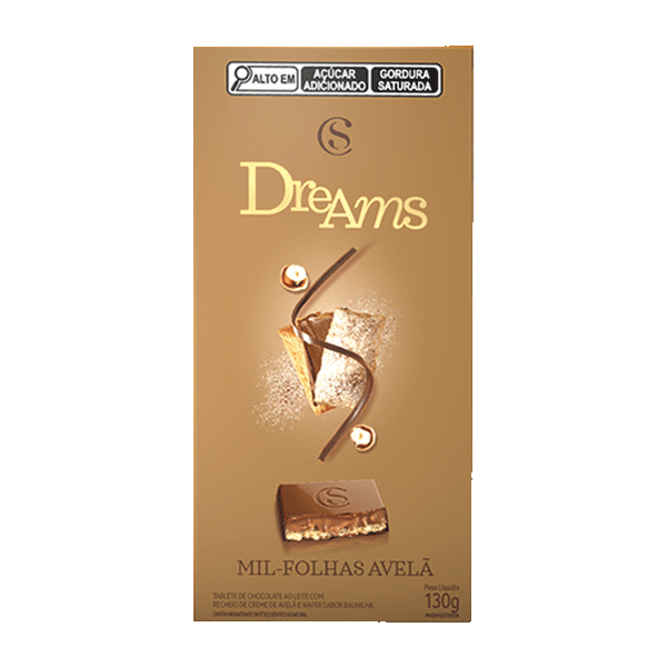 Tablete Dreams Mil-Folhas Avelã 130g