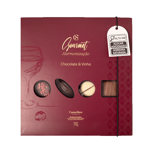 Caixa de Bombom para Harmonização e Vinho 175g