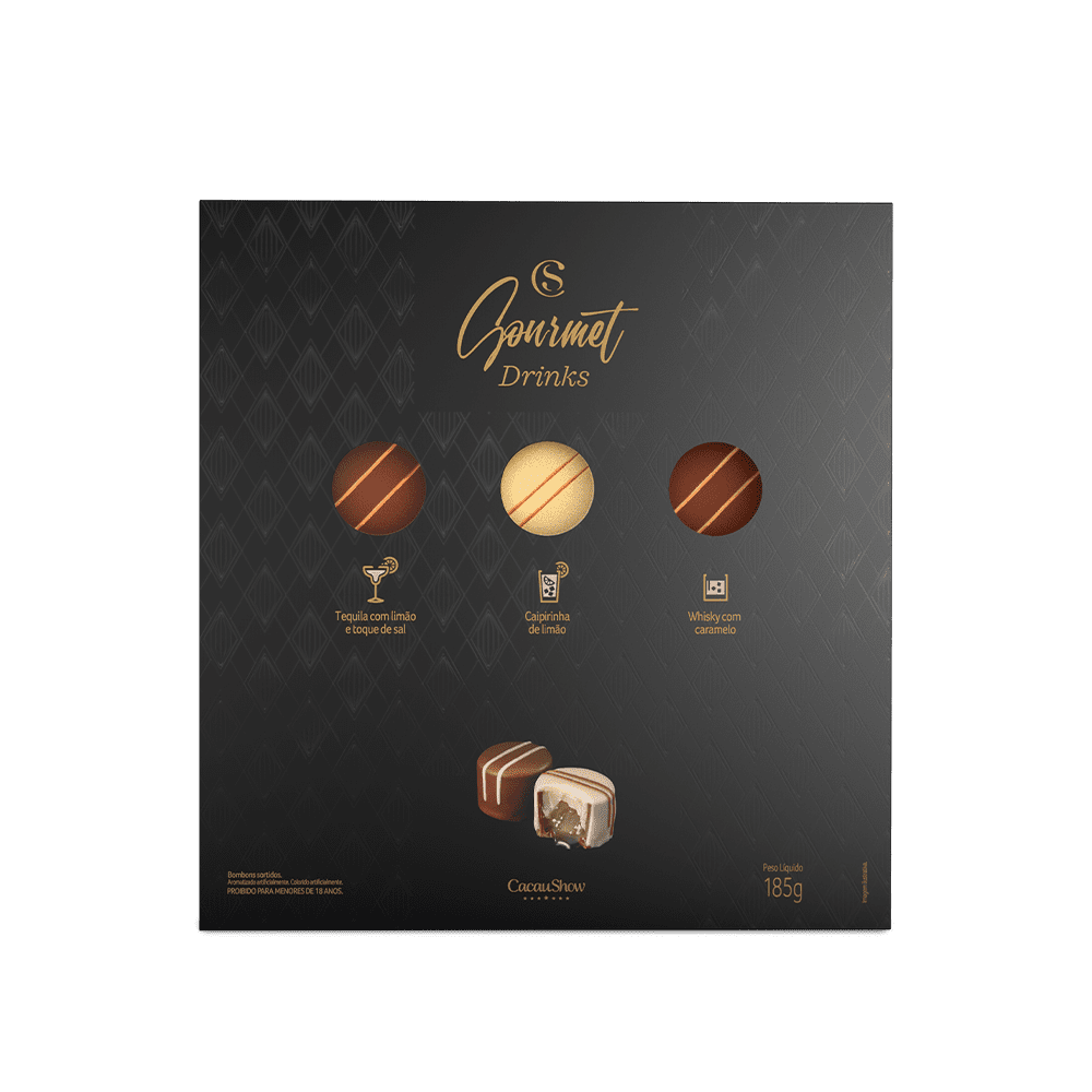 Caixa de Bombons Gourmet Drinks 185g