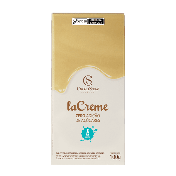 Tablete laCreme Branco Zero Adição de Açúcar 100g