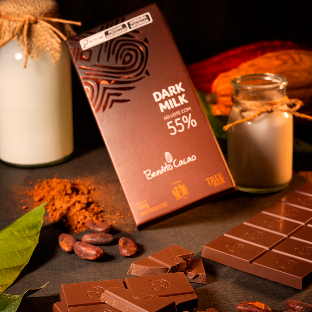 Tablete Dark Milk de Chocolate 55% Cacau 100g - Imagem 5