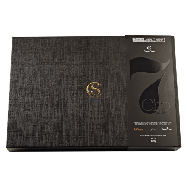 Caixa de Tabletes 7 Chocolates 350g
