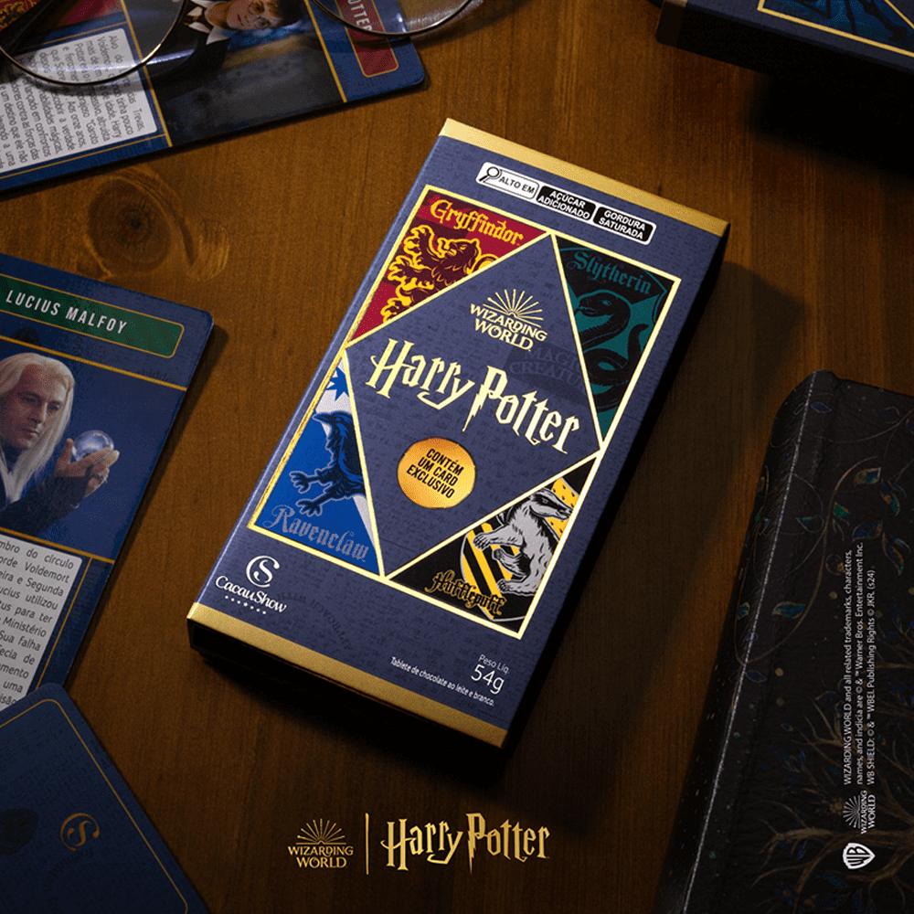 Tablete Harry Potter ao Leite e Branco 54g - Imagem 2