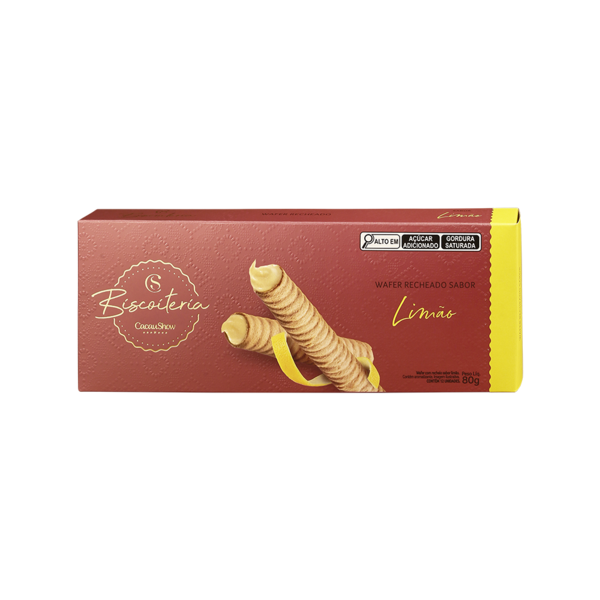 Wafer Biscoiteria Limão 80g