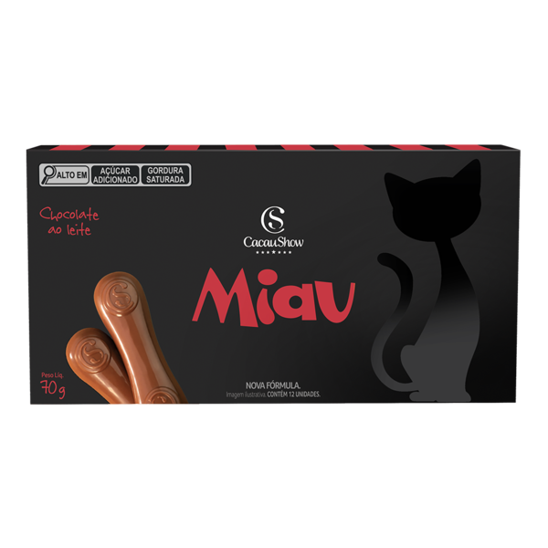 Tablete Miau de Chocolate ao Leite 70g