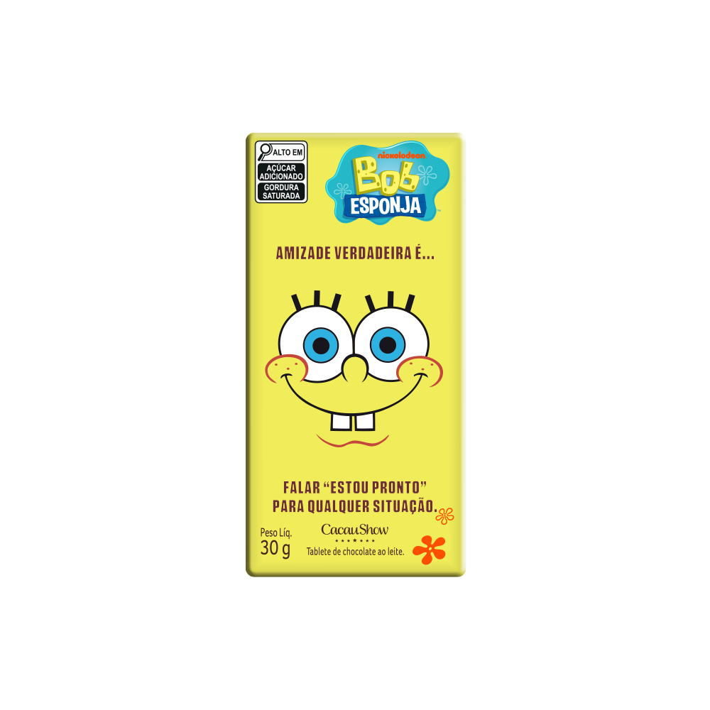 Tablete Turma Bob Esponja 30g