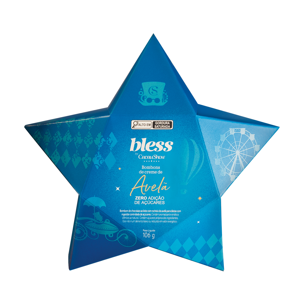Estrela com Bombons ao Leite Bless Zero Adição de Açúcar 106g