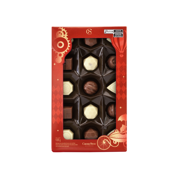 Caixa de Bombons Mini Show laCreme de Natal 108g 