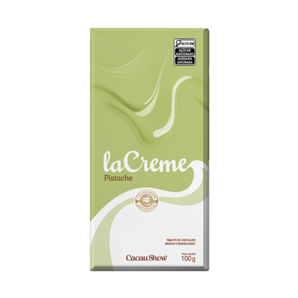 Tablete laCreme de Chocolate Branco com Pistache 100g