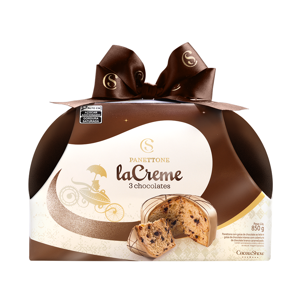 Panetone laCreme 3 Chocolates 850g
