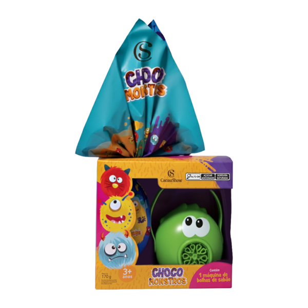 Ovo de Páscoa ao Leite Chocomonstros Bolha de Sabão Ludovico 170g