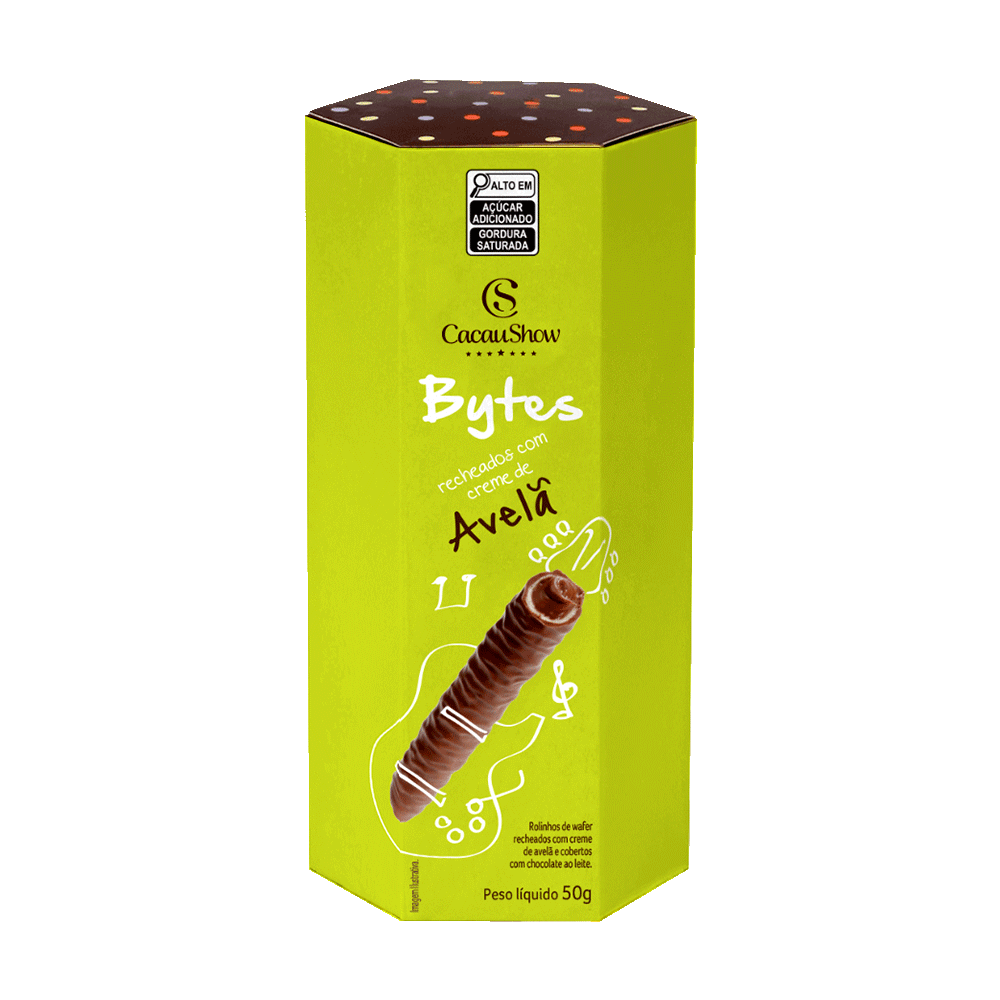 Wafer Bytes Avelã 50g