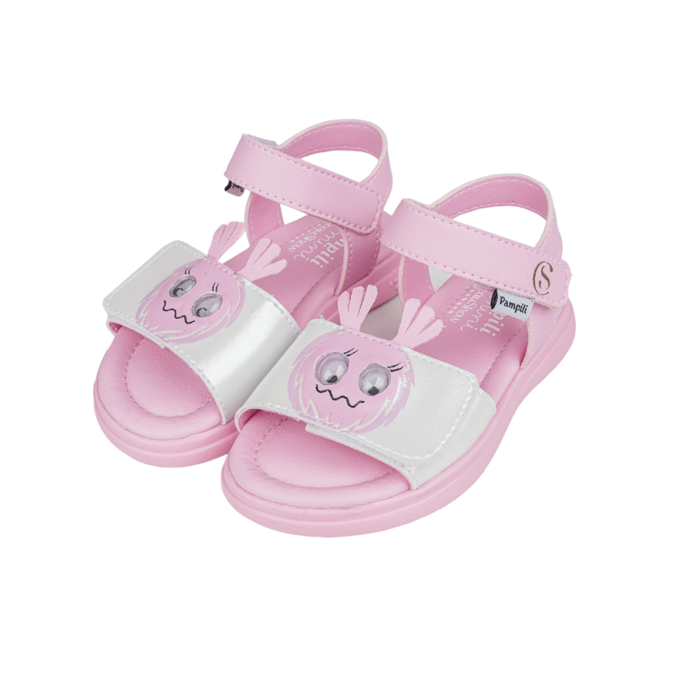 Sandália Infantil Pampili Chocomonstros Claudete Rosa - Imagem 4