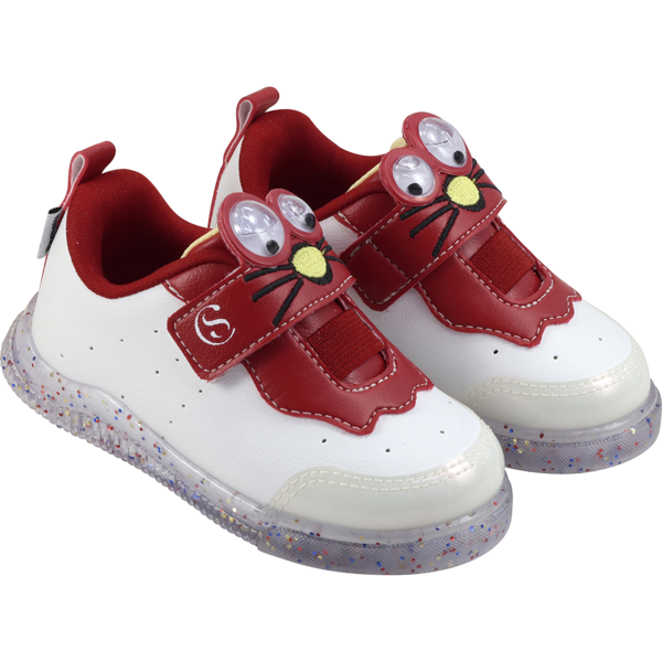 Tênis Infantil Pampili Chocomonstros Filó Branco