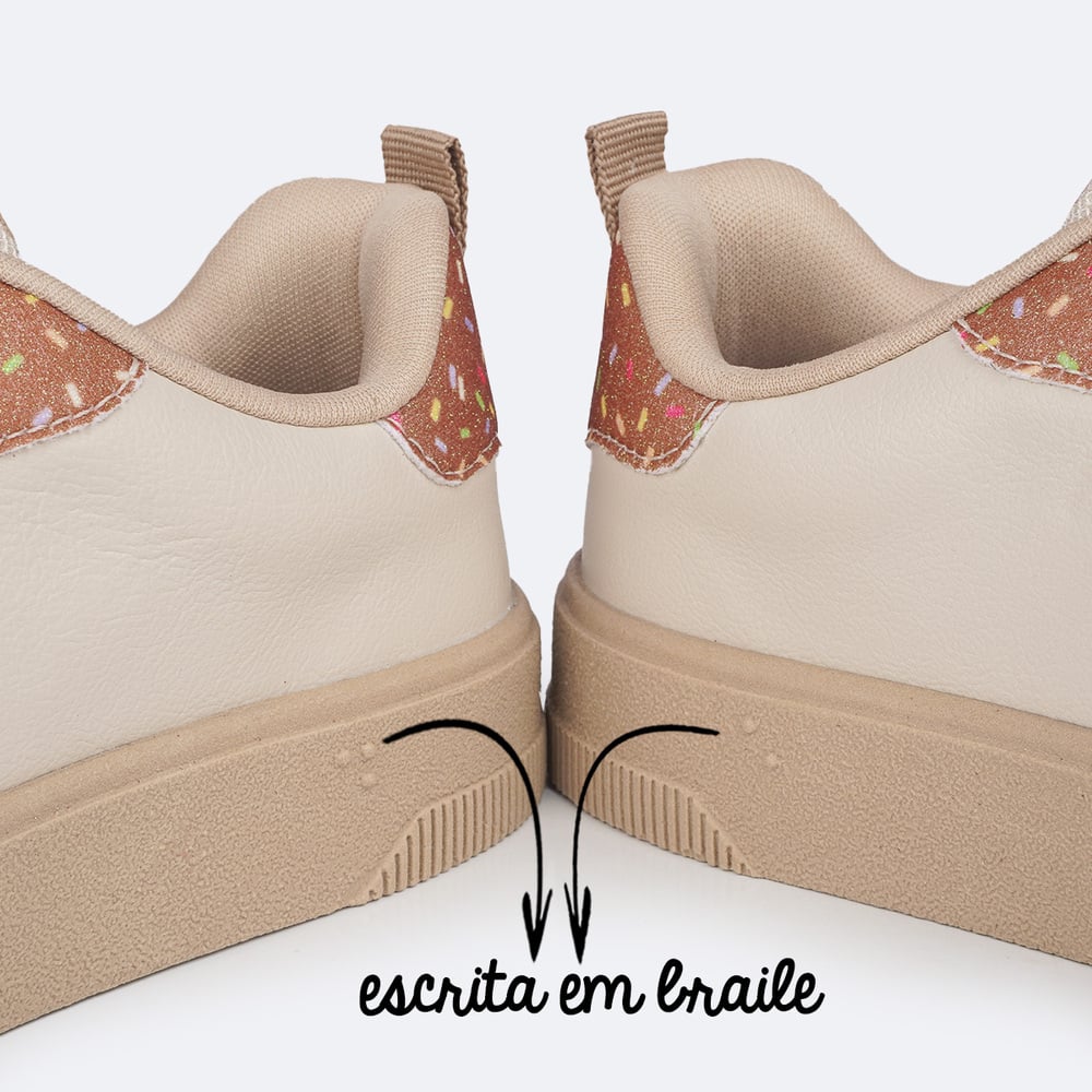 Tênis Pampili Chocomonstros Tween Nude - Imagem 8