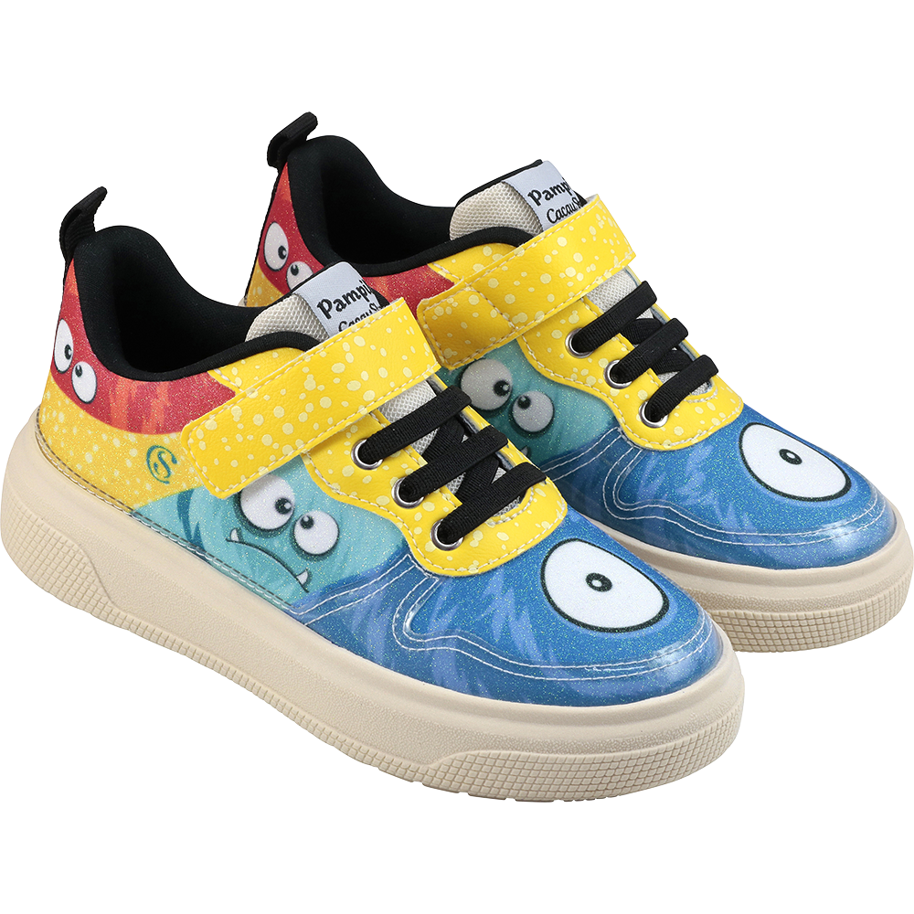Tênis Pampili Chocomonstros Glitter Colorido