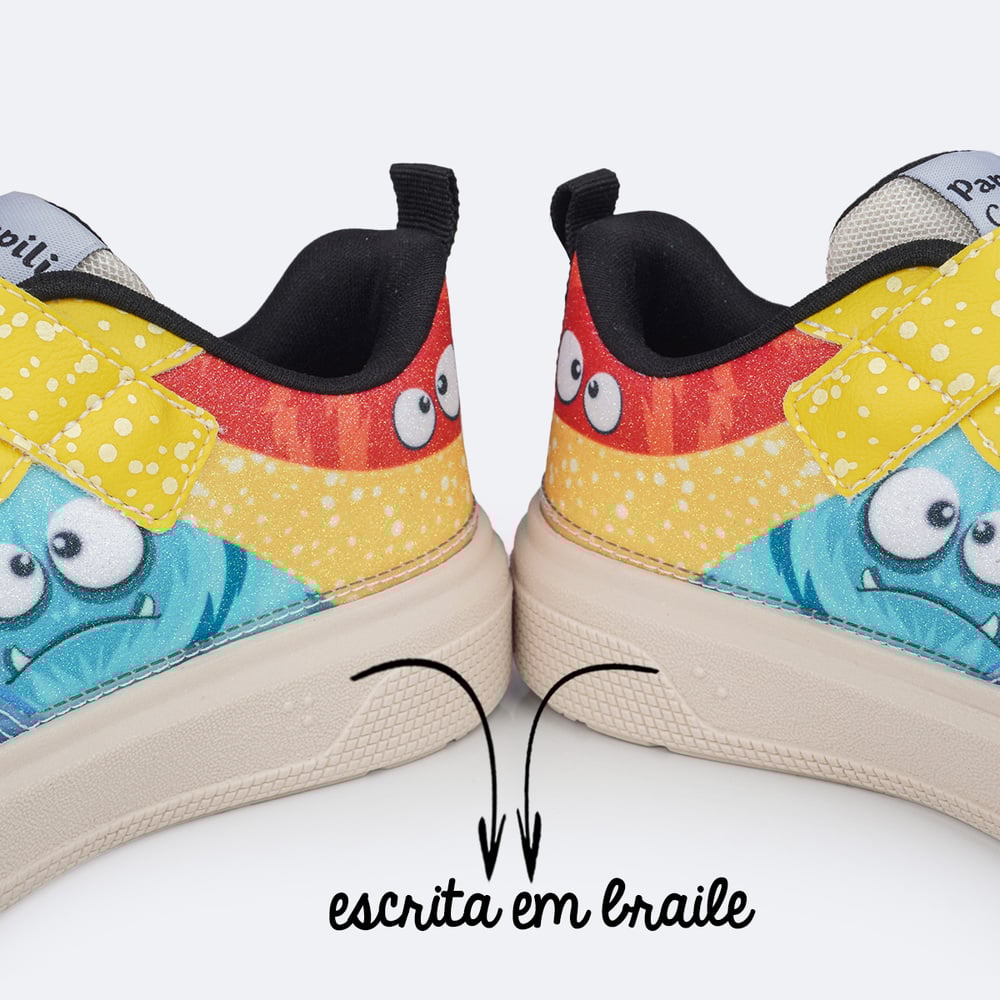 Tênis Pampili Chocomonstros Glitter Colorido - Imagem 8