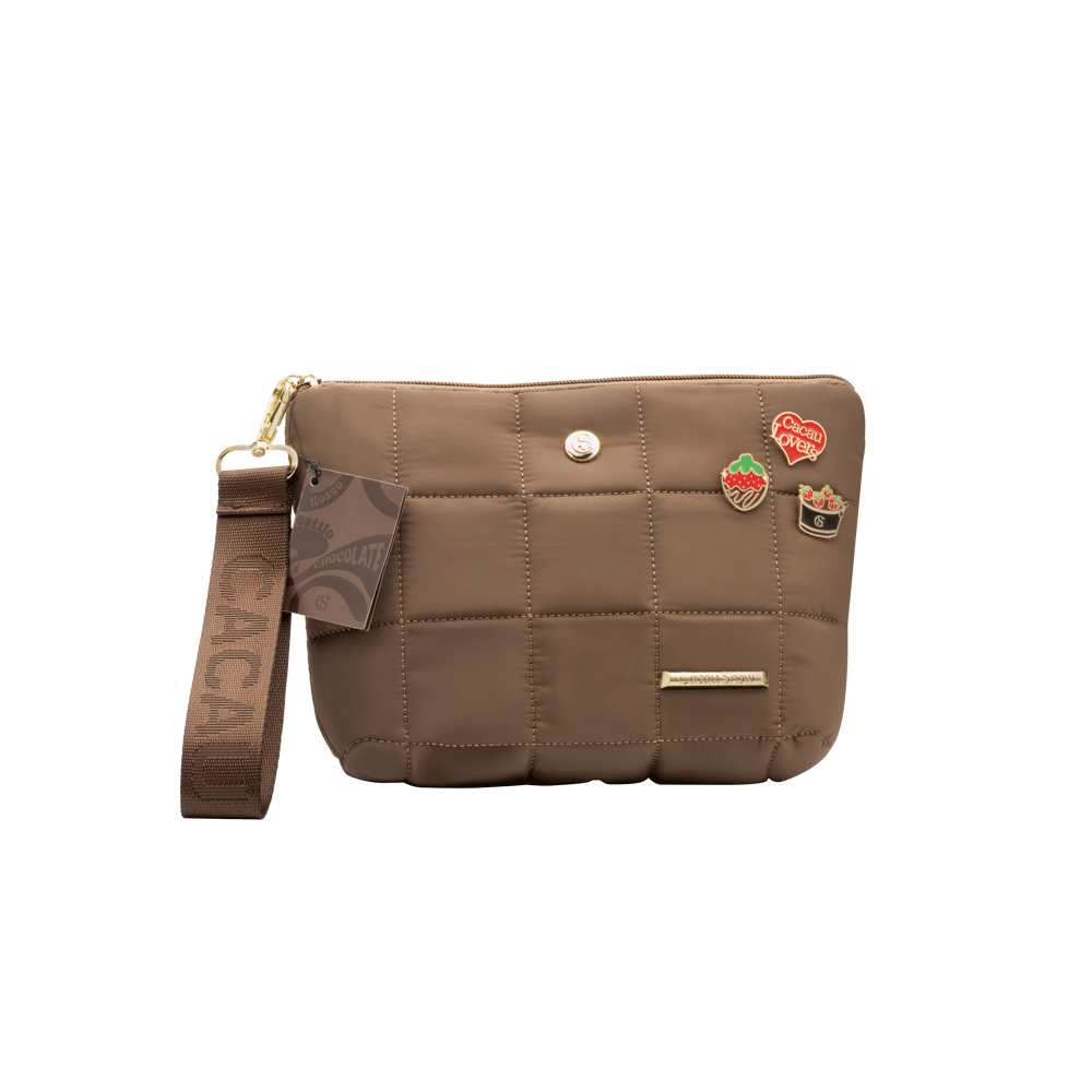 Necessaire Puffer Marrom Cacau Show - Imagem 2