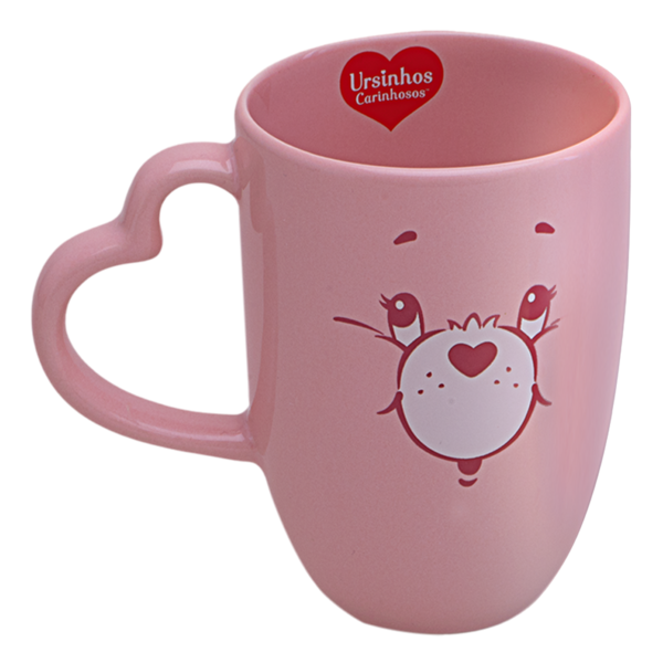 Caneca Ursinhos Carinhosos Animadinha Rosa 350ml